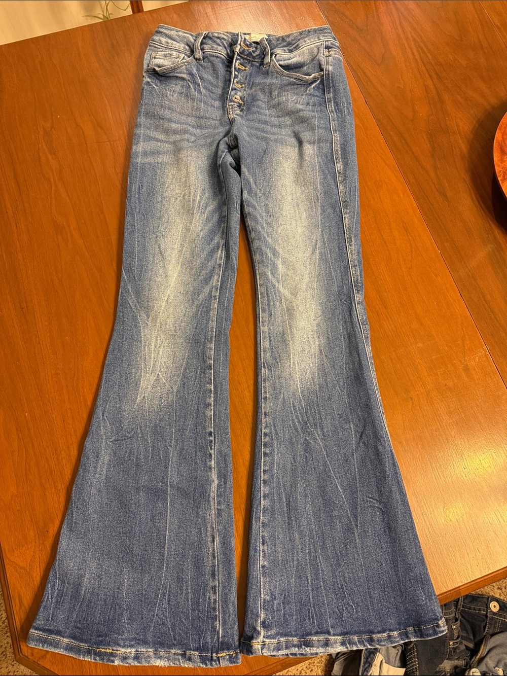 Signature Blue Faded Kancan Flared Jeans